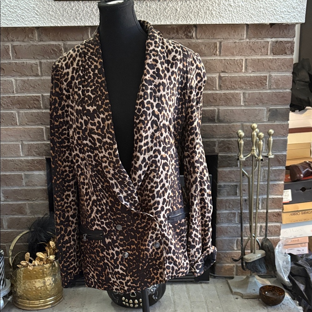 PAIGE Leopard Print Blazer